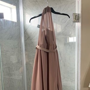 Nude bridesmaid dress